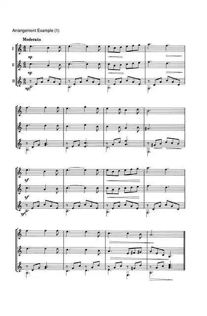 yamaha雅马哈Arrangement Sample Answer